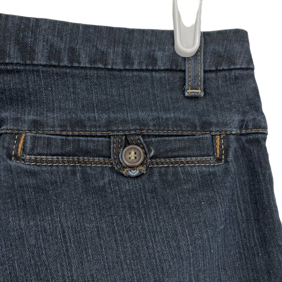 Thre3 Women's Denim Jeans Size 10 Boot Cut Mid Rise Stretch Four Pockets Navy - Picture 5 of 11
